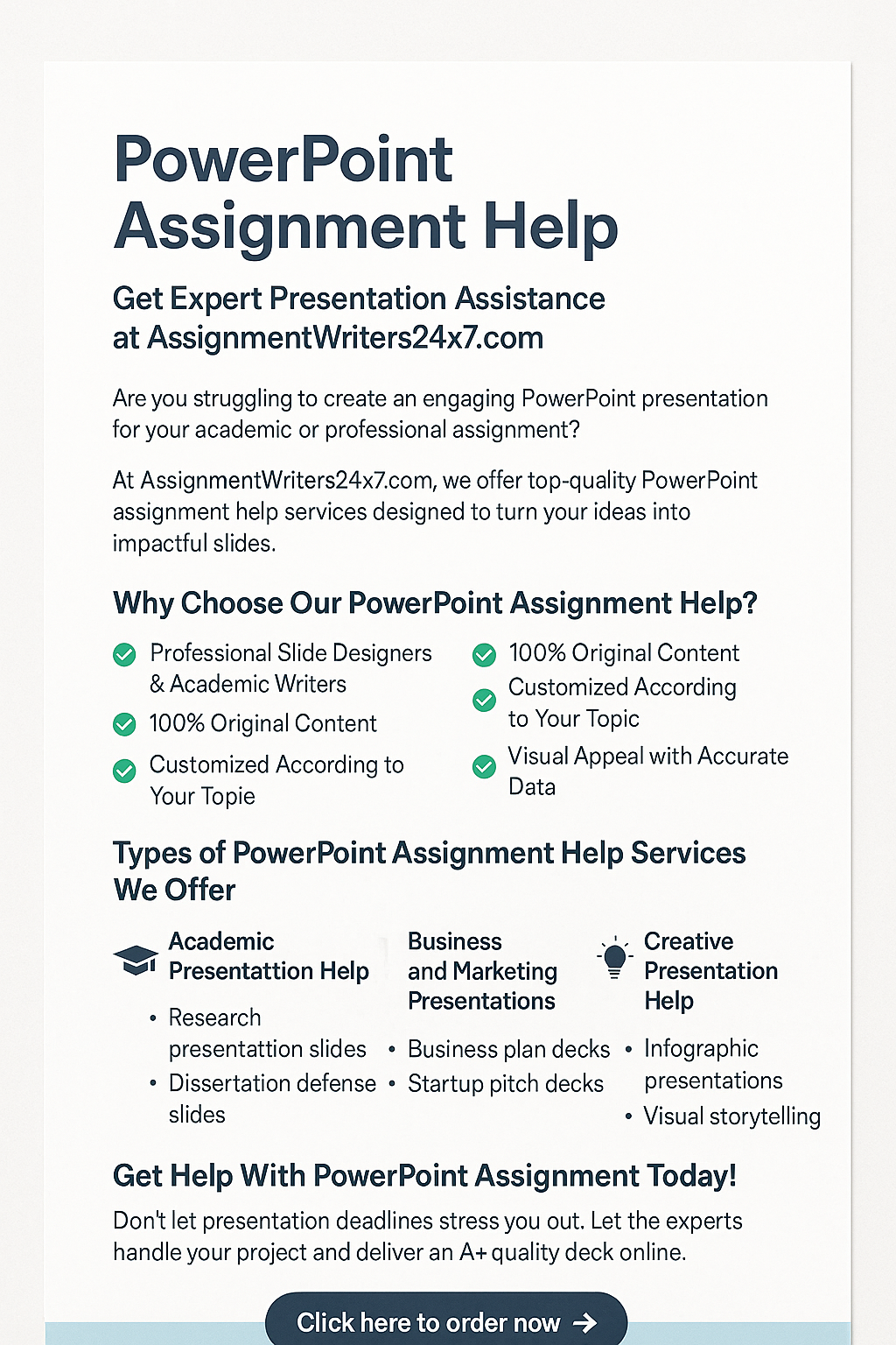 PowerPoint Assignment Help